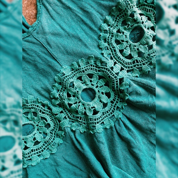 *FREE PEOPLE* Sundial Turquoise Tank Top - Picture 6 of 10